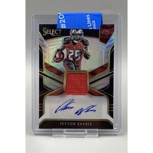 PEYTON BARBER 2018 PANINI SELECT SILVER PRIZM JERSEY AUTO #D 90/99 Tampa Bay 🔥